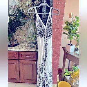 White Flowy dress or beach cover up